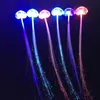 Glow Blinking Hair Clip Flash LED Braid Show Party Decoration Colorful Luminous Braid Optical Fiber Wire Hairpin