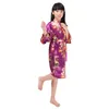 Детский сатин Rayon Kimono Robe Floral Print Hatrombe Детская ночная рубашка для спа партии свадьба рождения