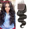 Glamour 100 Virgin Human Hair Piezing Body Body Body Wave Straight Wave Recurio Curly Curly Closures che separa 4x4 lac5927267