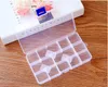 Adjustable Compact 10 15 24 Grids Compartment Plastic Tool Container Storage Box Case Jewelry Earring Tiny Stuff Boxes Containers