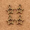 Otwarta Star Spacer Charm Koraliki Wisiorki 500 sztuk / partia Antique Silver / Bronze Alloy Handmade Biżuteria DIY L138 9.8x12mm