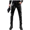 faux leather skinny pants for men