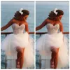 sweetheart high low tulle prom dress
