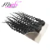 Human Włosy Wefts Z Zamknięciem 13x4 Frontal Ear do Ucha Brazylijska Peruwiańska Głęboka Wave Nieprzetworzone Naturalne Włosy Splot 3 Wiązki z Frontal