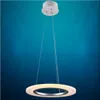 Modern akryl LED Pendant Light 3 Cirkelfjädring ljuskronor Belysning för vardagsrum Matsal Sovrum