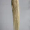 머리카락 확장에 테이프 금발 인간의 머리 # 613 표백제 금발 스트레이트 30g 40g 50g 60g 70g 20pcs 피부 위사 머리카락 확장 테이프