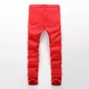 European fashion simple color leisure zipper decoration jeans multi - zipper high elastic cotton trousers support mixed batch280I