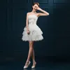 Gloednieuwe Sweet Avondjurken Elegante Strapless Bruid Toga Korte Meisjes Damesbal Prom Party Homecoming / Graduation Formal Dress