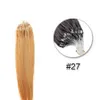 ELIBESS 1g/strand 100pcs Micro Ring Loop Hair Extensions Brazilian Virgin Remy Human Hair 16''18"20"22"24" 6 colors available