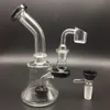 3 Colors mini Glass Bongs With Free 4mm Quartz Banger Nail and Glass Bowls 6 inch Female 14mm Joint Beaker bong Oil Rigs