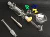 Newest glass pipes Set with 14 mm Titanium Tip & Quartz Tip Quartz Nail Glass Dish Oil Rig Concen trate Dab Straw