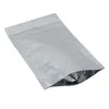 Vente au détail 9 * 15 cm 50 Pcs / Lot Ziplock Stand Up Mylar Thermoscellage Argent Feuille D'aluminium Sacs D'emballage Café Pack Paquet Sac Avec Fenêtre