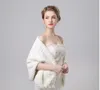 Prinsessan Faux Fur Bridal Shrug Wrap Cape Stale Shawl Bolero Jacket Coat Crystal För Vinter Bröllop Brud Bridesmaid Klänningar Real Image