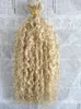 brazilian human virgin remy curly hair weft natural curl weaves unprocessed blonde 613# double drawn clip in extensions