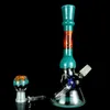 plataforma de aceite Wig Wag Glass Dab Rig Bong Wax Dab Bong Colorido Gass Bong 7.4 '' Gorra de vidrio Bondo de agua Smoking Water Bong