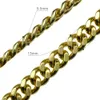 18-karätiges Gold gefüllt, massive schwere Herrenkette, lange Halskette, Panzerring, Gliederschmuck, N224, 50 cm, 60 cm