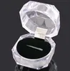 Wysokiej jakości kryształ akrylowy Clear Ring Box / Box Box Case / Pudełka Darmowe DHL