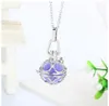 DIY can open essential oil cotton ball perfume necklace hollow fragrance necklace