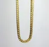 Mens Cuban Link Gold Plated Franco Chain Rostfritt stål 30 "