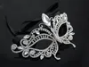 2017 Silver Tone Venetian Bridal Masquerade Rhinestone Crystal Eye Mask Halloween Fancy Dress Ball Party Mask332n