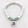 SN1174 Yoga femmes Bracelet fait à la main Designer Howlite Jasper vert Aventurine Bracelet ensemble 2017 bijoux de mode livraison gratuite