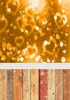 Goldene Tupfen-Hintergründe, Holzbretter, Boden, Valentinstag, Baby, Neugeborene, Stand-Tapete, Liebesherz, Bokeh-Fotografie-Hintergrund