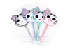 Cute Cartoon Cat Sprout Creative Fan Ballpoint Pens Wholesale Plastic Multicolor Korea Stationery G884