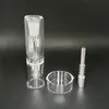 Collectors Kit med Titanium Nail 10mm 14mm Collector Grade 2 Honey Straw Concentrate Honey Dab Straw Mini Glass Bong 3818609