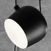 Lampes suspendues nordiques à petit tambour, blanc et noir, luminaires suspendus modernes, éclairage d'intérieur pour la maison, les cafés de restaurant, lampe suspendue