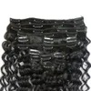 Virgin Mongols Human Hair 100g 8 sztuk Afro Kinky Kręcone Klip w przedłużanie włosów dla czarnej kobiety