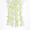 105 cm Artificial Wisteria Flower Ny lång typ Silk Flower Vine Fake Plant Wedding Window Diy Decoration for Home El Shop Decor3535412