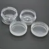 50pcs/lot 10g Clear Plastic Cosmetic Small Jars for Cream Shadows Powders Containers Pots Box Empty PJ10/11