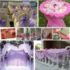 6 cali X 100 Yard Ślub Biegacze Organza Biegacze Dekoracji Przędza Rolka Tulle Sheer Exarze Element Bankiet Decoration Casamento Favor