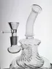 2018 estilo da pele da faísca Mini 5.5 '' vidro Bongs Heady reciclar plataforma de petróleo dab rig Bong 14mm bacia de vidro tubos de fumar toro água Bong vidro tubo