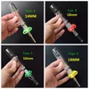 Tubi di vetro per collettore di mini nettare da fumo con 10mm 14mm 18mm titanio punta al quarzo punta di olio concentrato Dab cannuccia per bong di vetro