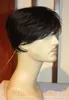 100 Vraie Natural Human Hair Short Full Wigs Génécalité Men Positre à cheveux Toupee9240444