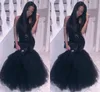 Black Girl 2K19 Robes De Bal Halter Neck Paillettes Surmonté Sirène Dos Nu Dubai Fiesta Longo Robes De Soirée Pas Cher 2019 Robes De Soirée