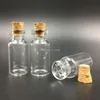 Botella de vidrio transparente de 2 ML con tapón de botella de vidrio en miniatura con tapón de corcho Frascos de muestra vacíos pequeños 35x16 mm