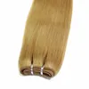 Väver brasiliansk rak mänskligt hårväv #1b svart hår weft #10 #8 Brown #27 #613 Blond #99J Bourgogne 100g/mycket mjukt billigt hår