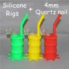 Sigara içme nargile silikon bongs downstem silikon su borusu dab teçhizat cam kaseler 14 mm eklem tüm berrak 4mm kalınlık 14mm erkek 8006877