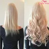 Lyxig blond 613 Färg Remy Hair Wefts Bundlar Brasilianska Indiska Human Hair Weave Silk Straight Färgad Färgbar Gratis DHL