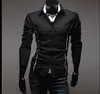 Fashion masculine Casual Designer Dress Shirt Muscle Fit Shirts 3 couleurs 5 tailles