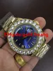 Boutique 43mm Gold Big diamond Mechanical man watch Rome nail multi color dial Automatic Stainless steel men's watches 20231s