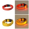 LED Nylon Pet Dog Collar Segurança Noite LED Luz Piscando Brilho no Escuro Pequeno Cão Leash Pet Collar Flashing Safety Collar