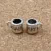 100st Antik Silver Zink Alloy 3d Baby Cup Charms Pendants för smycken gör armband Halsband DIY Tillbehör 12x9mm