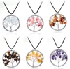 Hot sale Exaggerated natural crystal pendant life tree necklace necklace gravel pendant WFN074 (with chain) mix order 20 pieces a lot