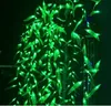 10m文字列の休日の葉ライト緑の葉のナビダードLEDライトクリスマスの装飾ホーム庭園AC 110V-240Vダークグリーンコード