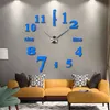 ساعات الحائط بالجملة -2021 تزيين المنزل 3d مرآة الأزياء شخصية diy دائري غرفة المعيشة ساعة كبيرة ساعة 1