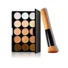 Wholesale- 15 Colors Makeup Concealer Contour Palette + Makeup Brush Multi-Function Face Make up face powder and blusher Tools Cosmetic