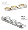 LED crystal mirror lamp Square bathroom lights Champagne/White LED Wall Light wall sconce lighting 16/32/46/62cm Long